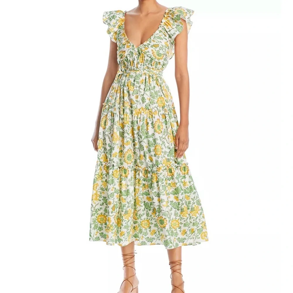 Derek Lam Crosby Anastasia Ruffle Dress Size 10 NWT - Picture 1 of 7
